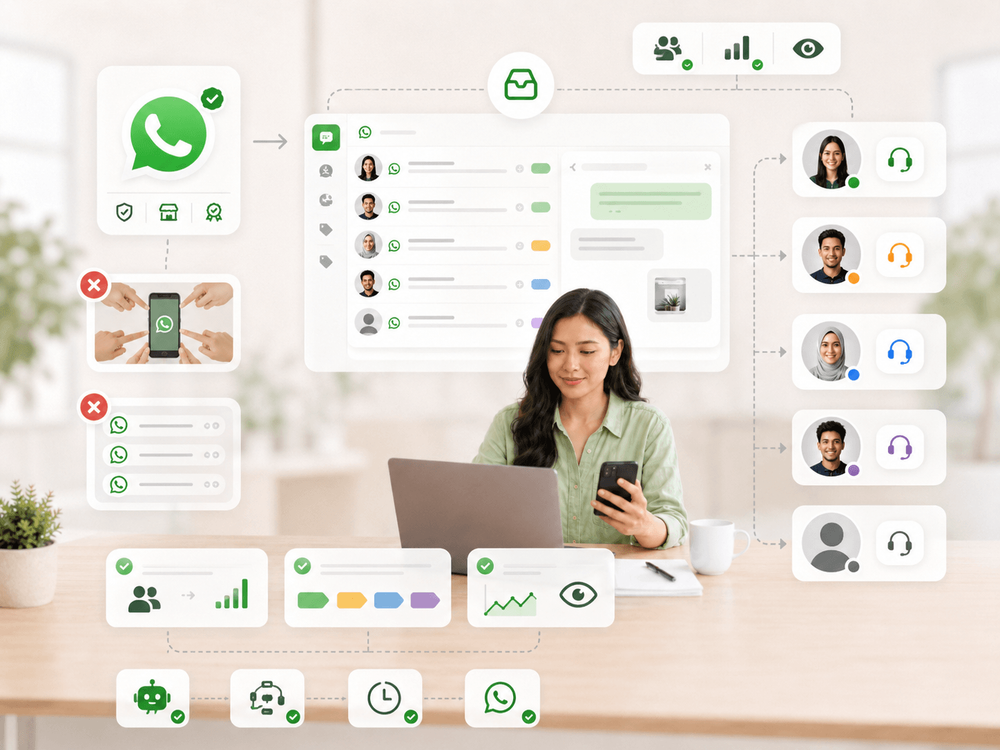 Satu Nomor WhatsApp untuk Banyak Agent