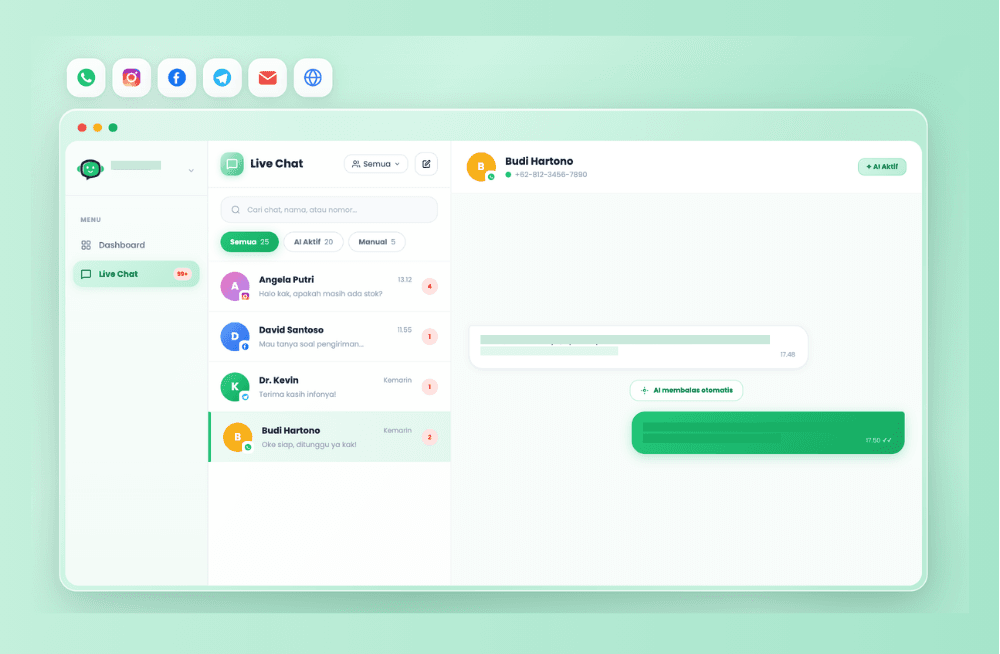 Satu Dashboard untuk Semua Percakapan Pelanggan
